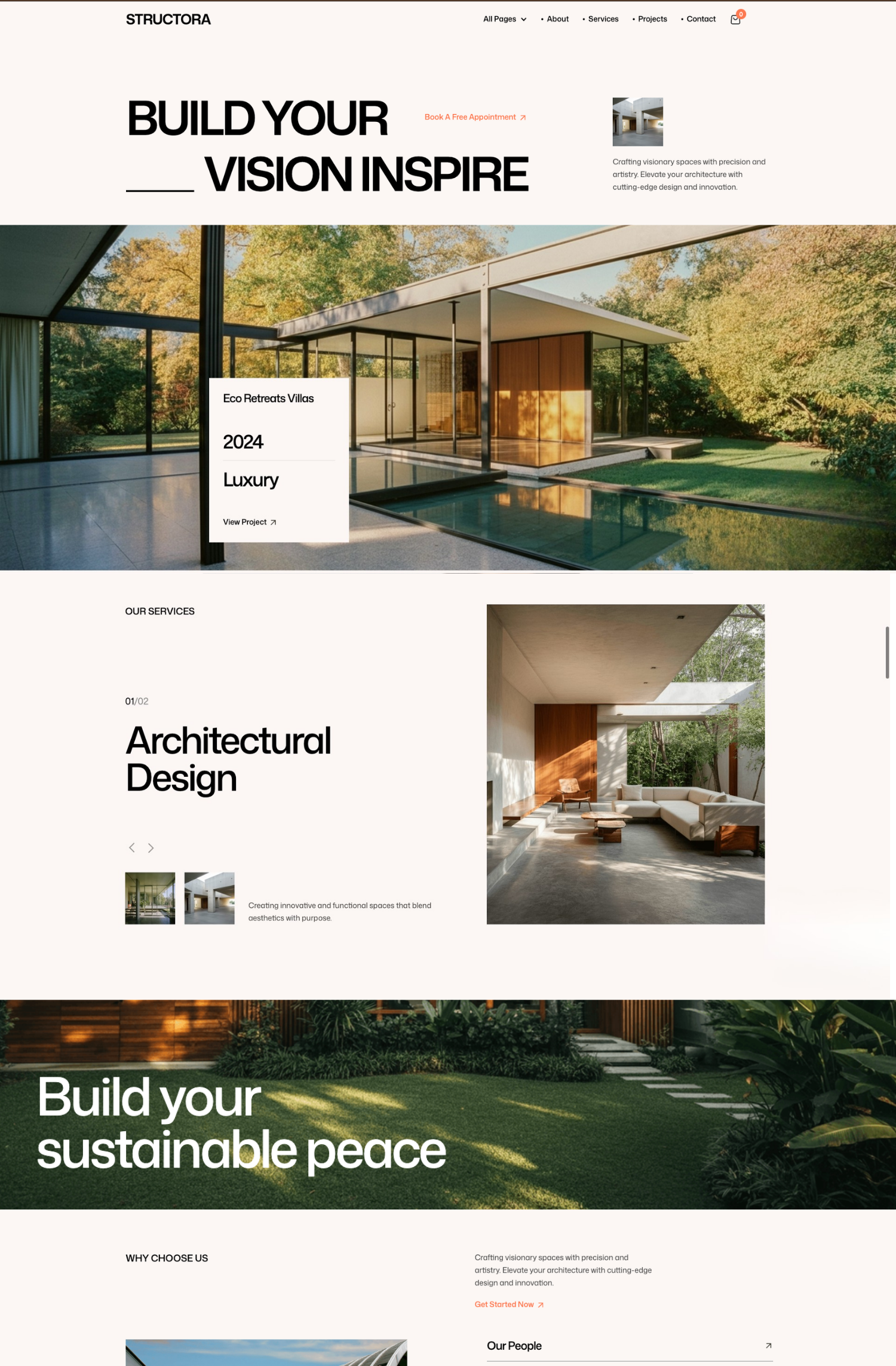 Web design and branding work for architects