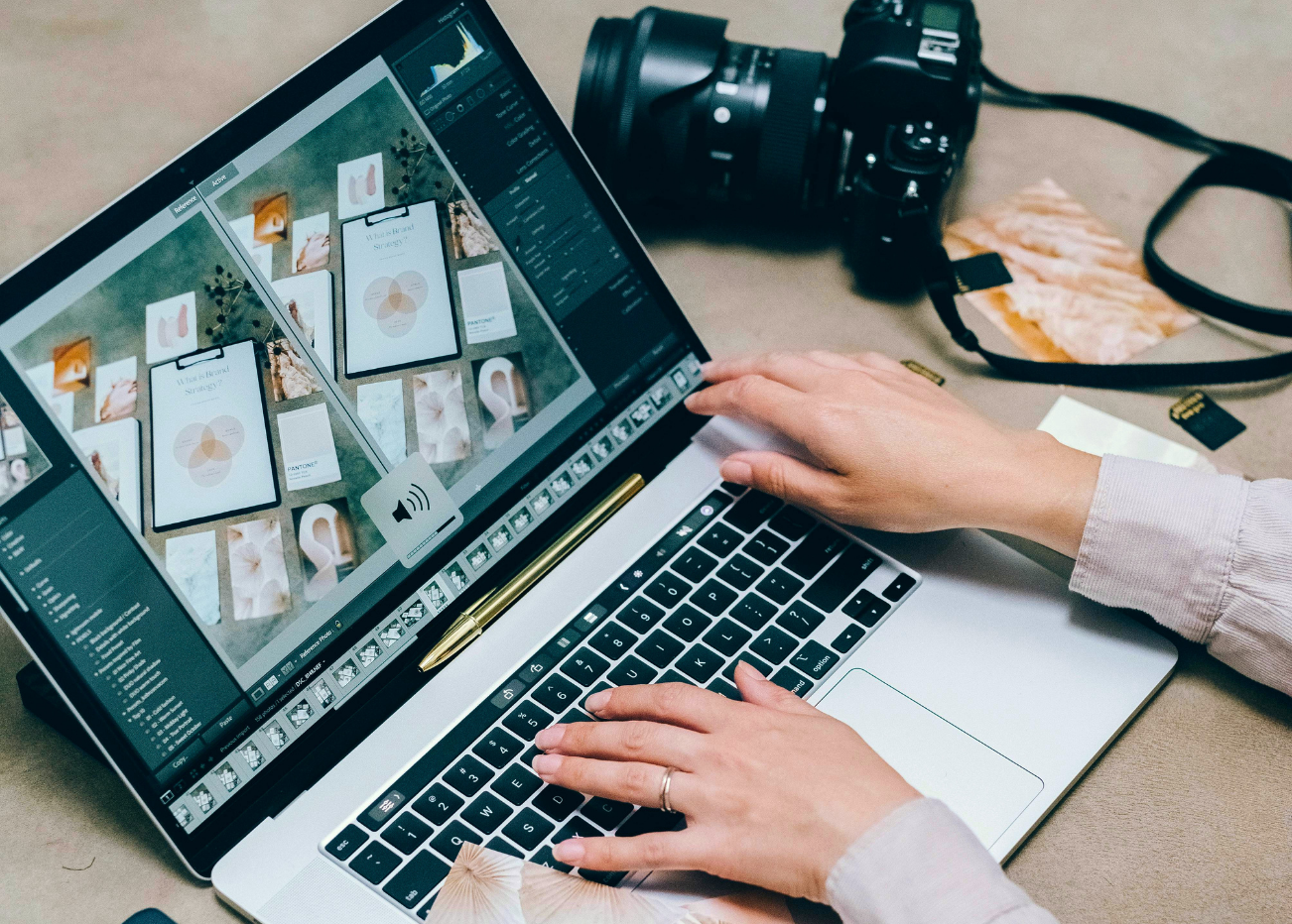 Web design and branding work for Sydney businesses on laptop