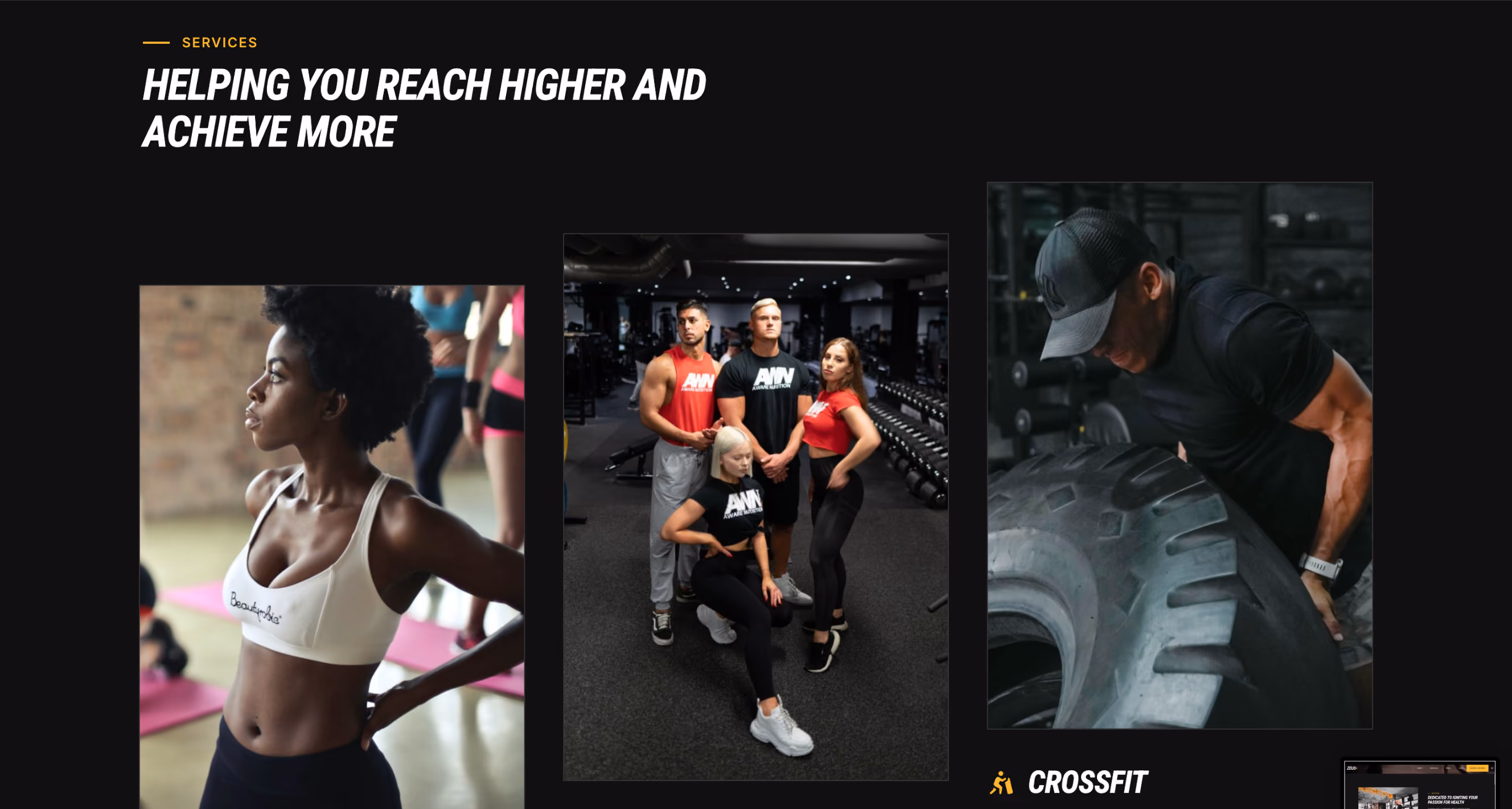 Gym and Personal Training Website Design
