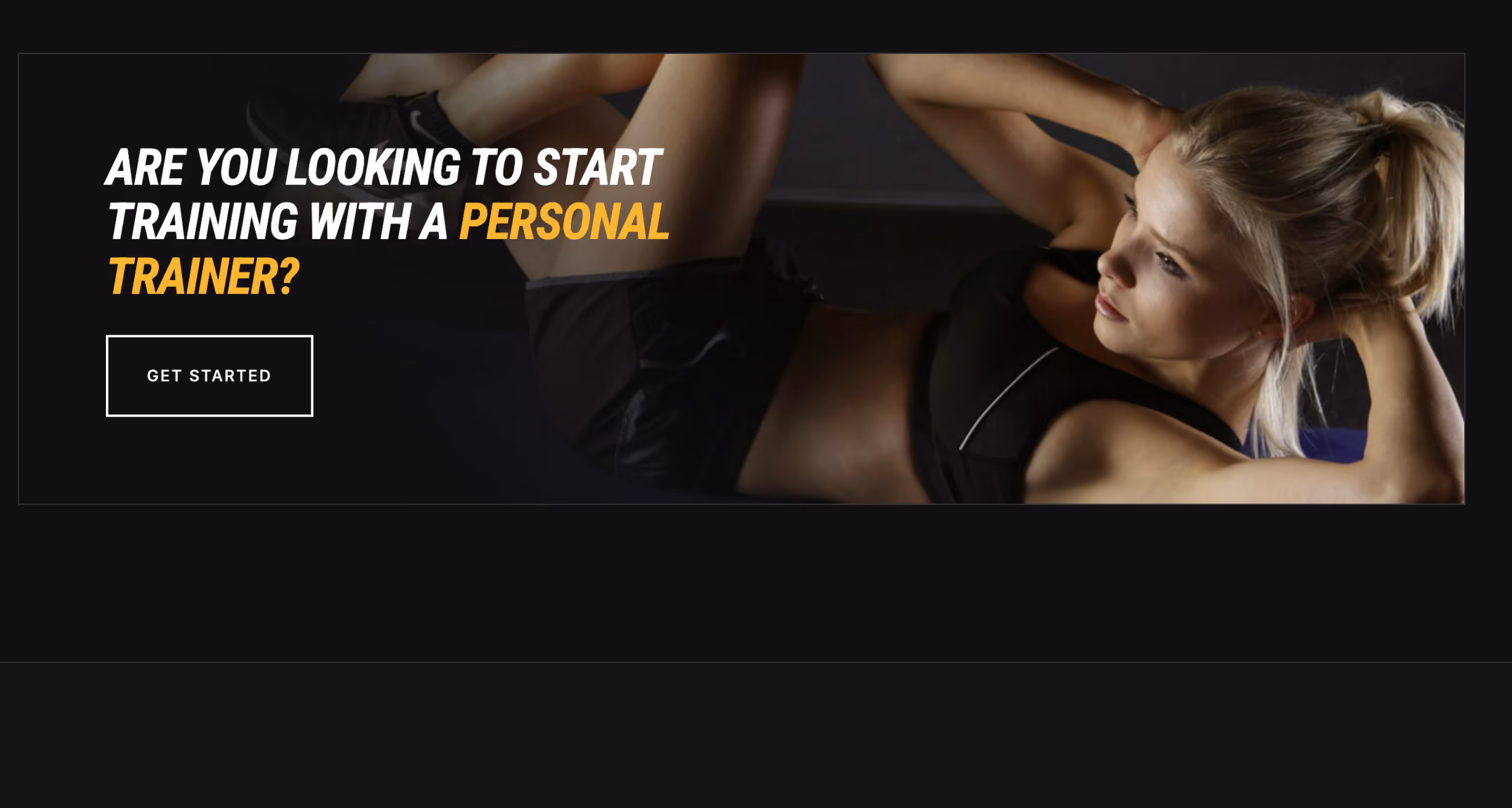 Gym and Personal Training Website Design