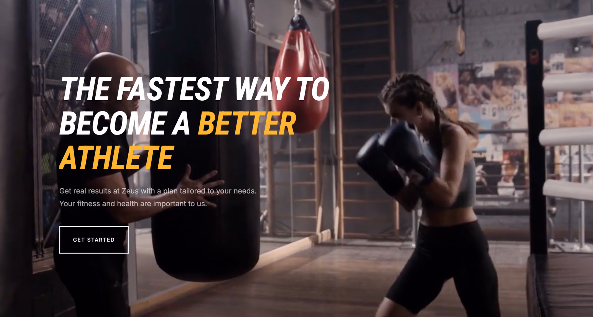 Gym and Personal Training Website Design