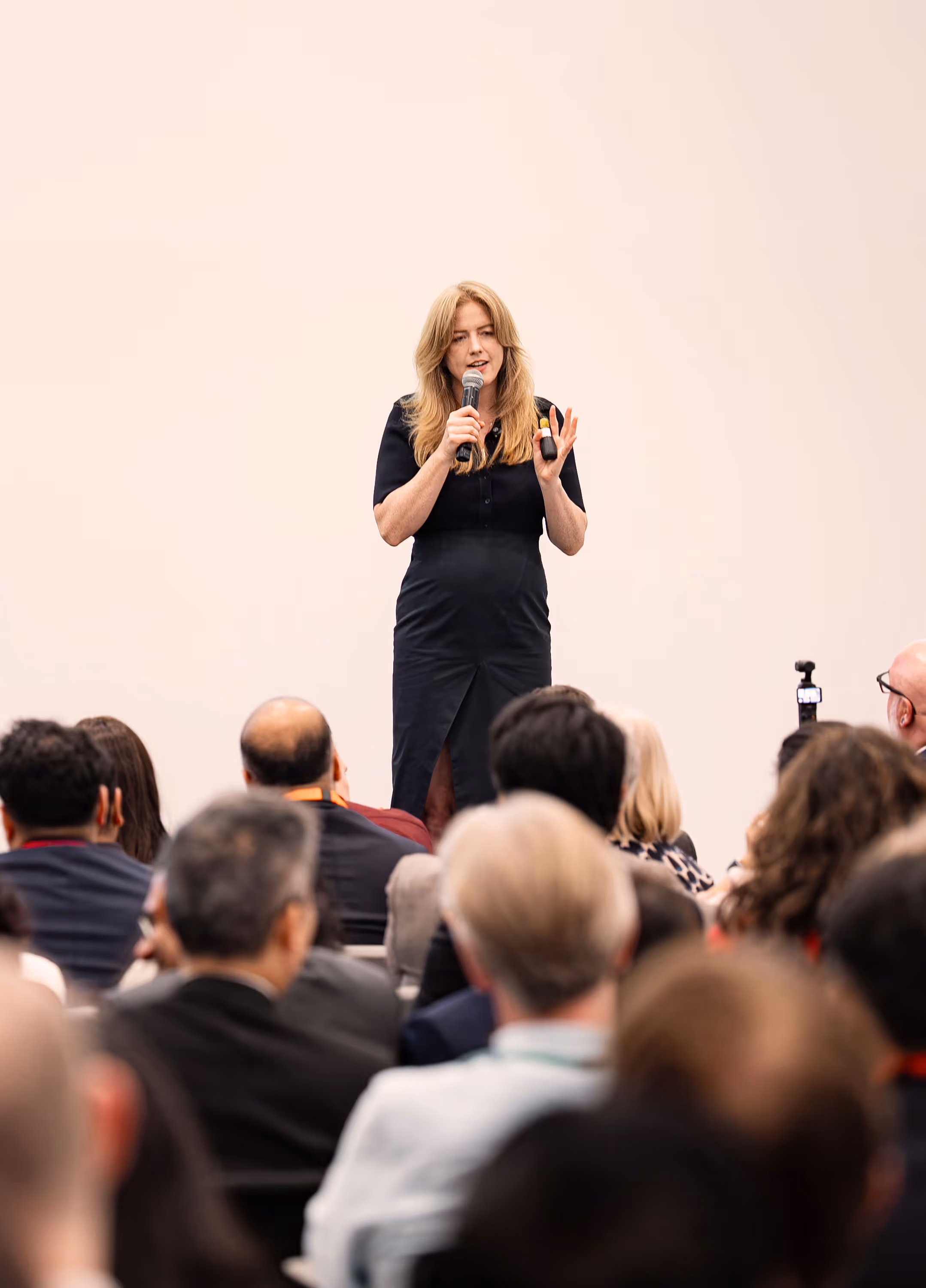 Arabella Macpherson speaking to an audience