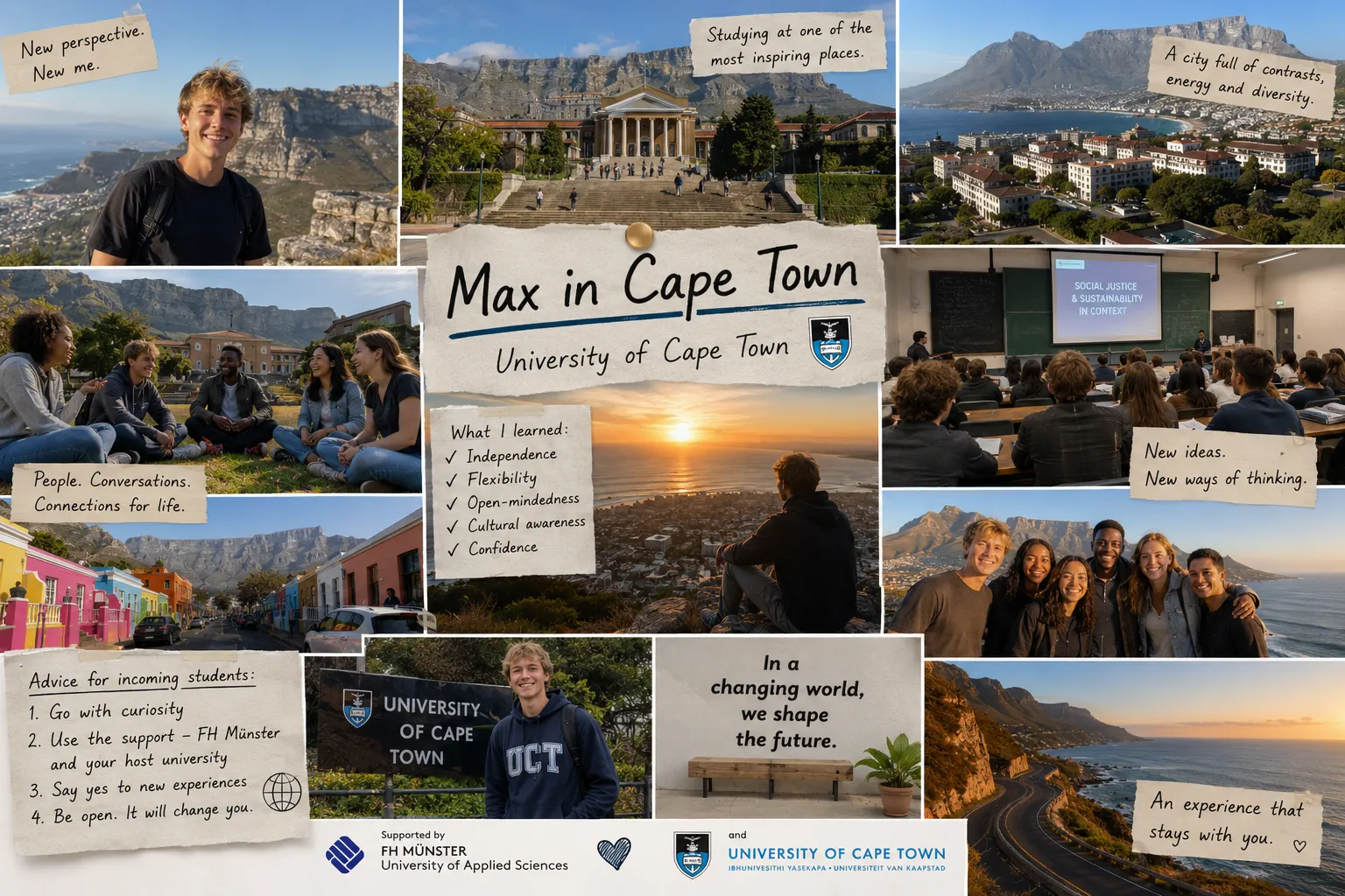 Max collage from semester abroad in Cape Town, South Africa