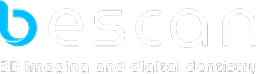 Bescan logo with tagline 3D Imaging and digital dentistry on black background.