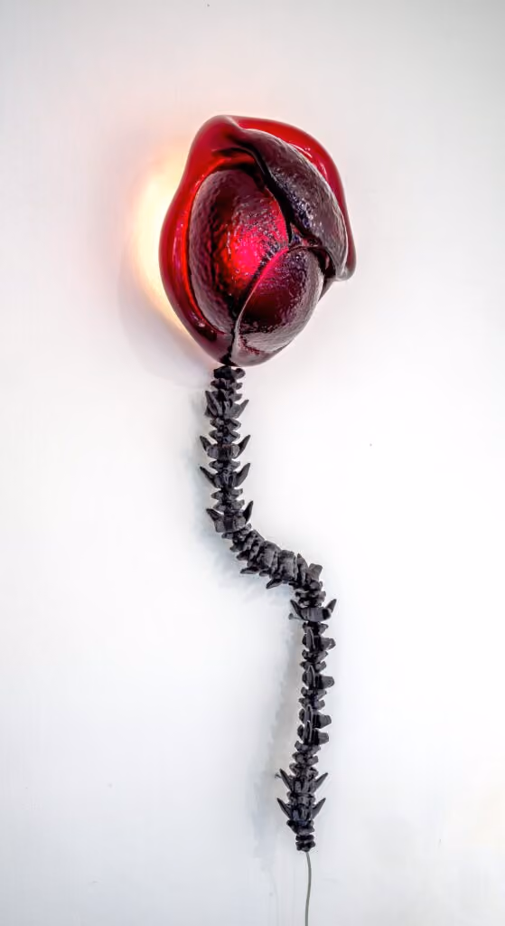 Dysplasia as a natural anomaly of growth: host–parasite relationships and luminous glass objects as a symbol of a new beginning in a natural ecosystem.