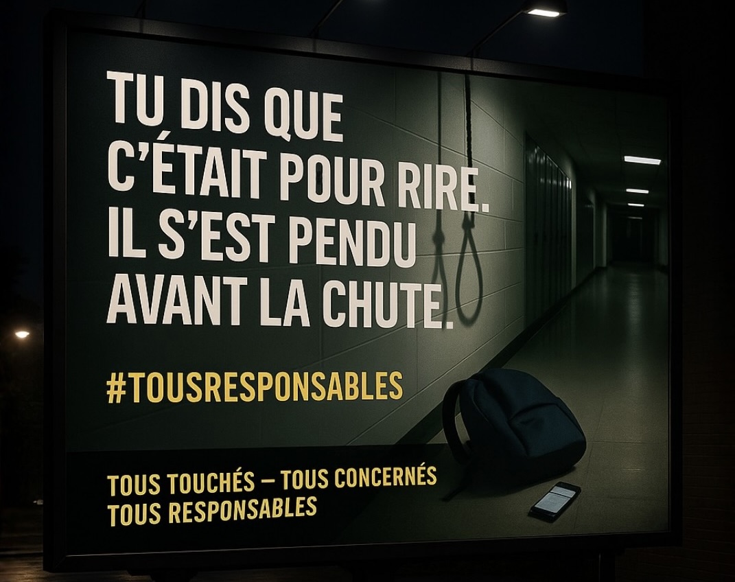 campagne harcèlement cyberharcèlement affiche prévention choc