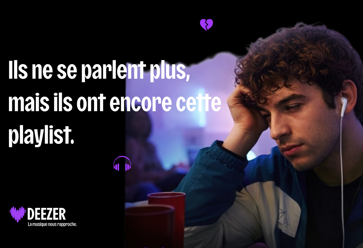 Campagne deezer publicité émotionnelle playlist relation