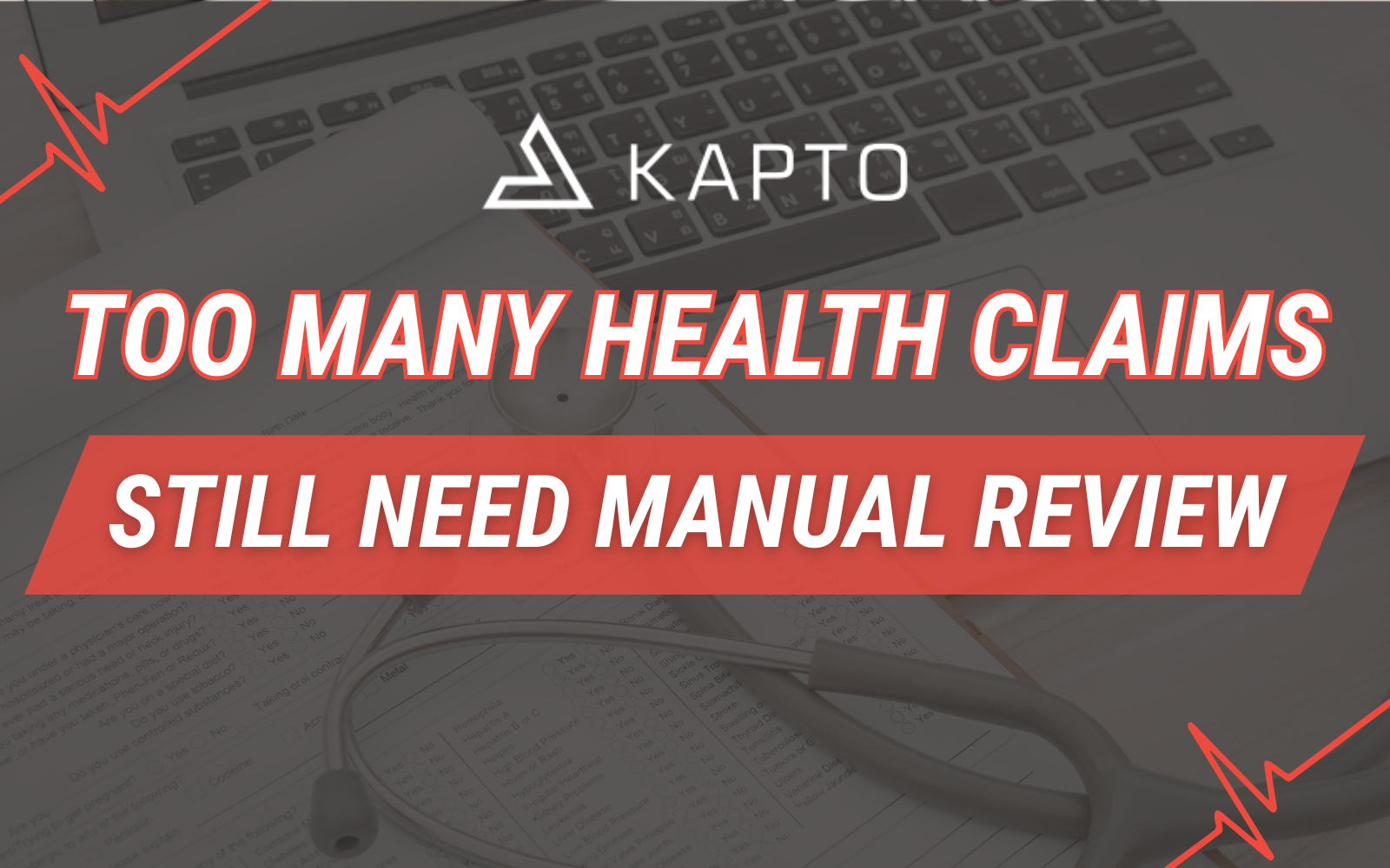 Health insurance claim forms and medical documents representing reimbursement workflows that still require manual review