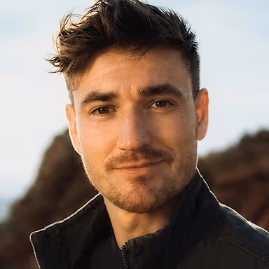 Portrait of Michael James in the Nevada desert outside Las Vegas.