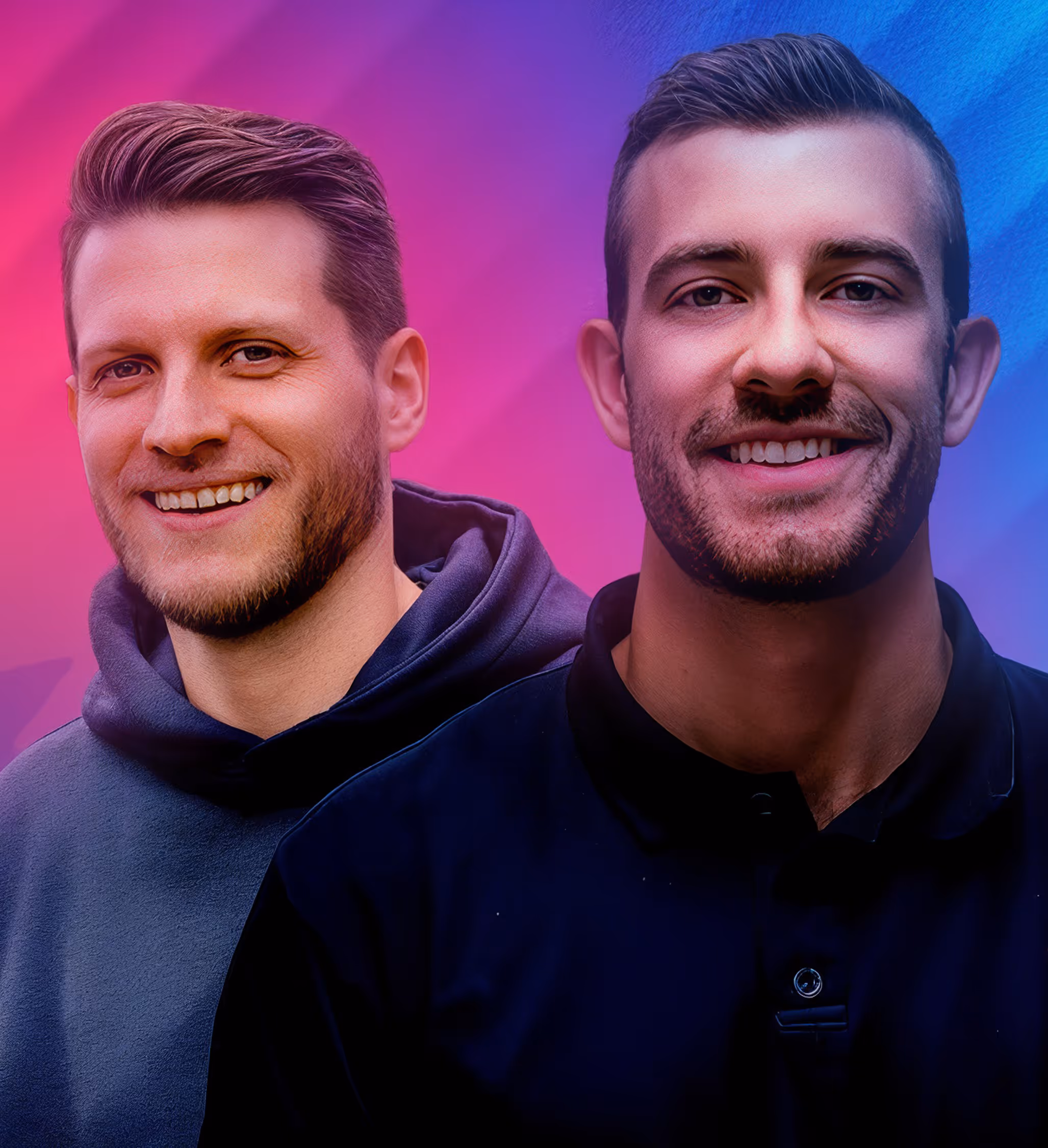 Promotional image for webinar featuring two men