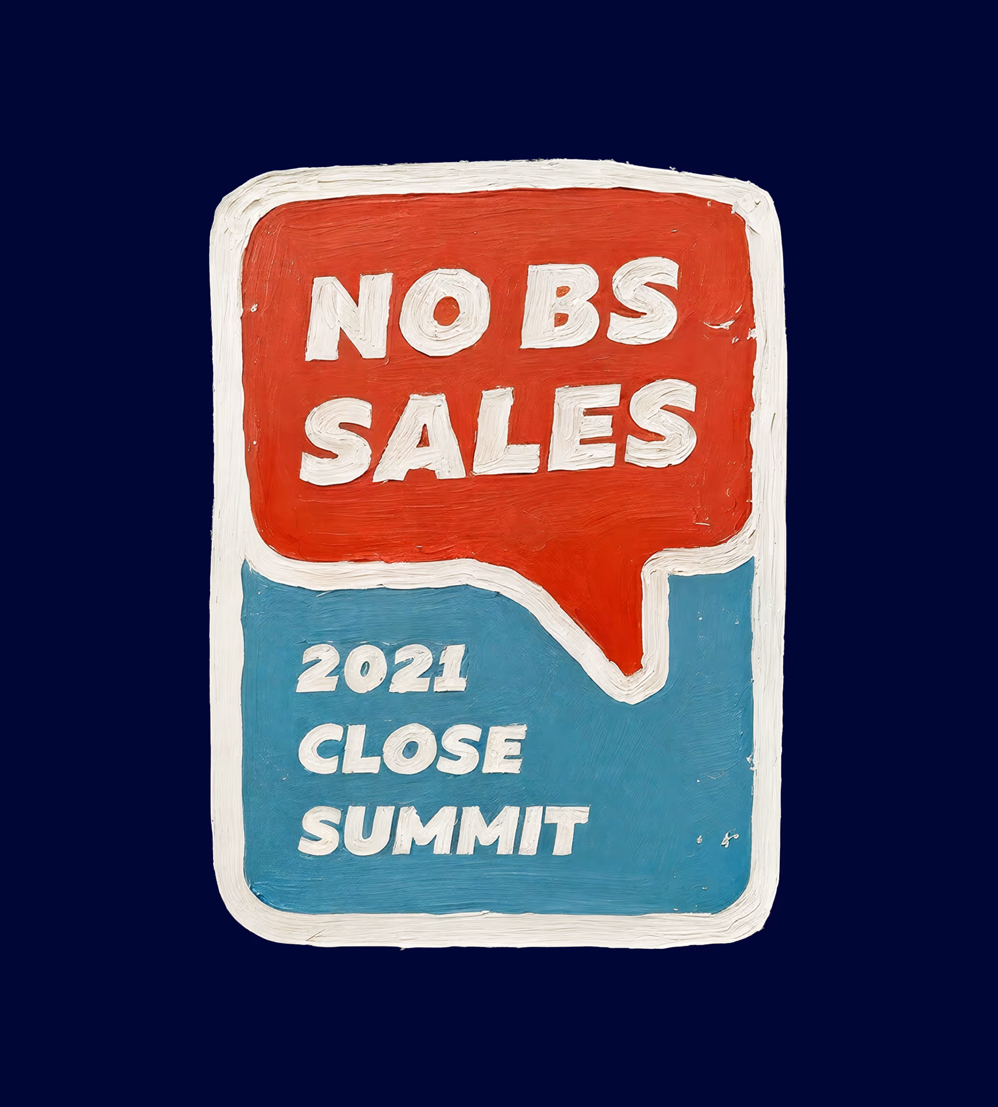 Badge graphic design for "No BS Sales Summit 2021" for Close.