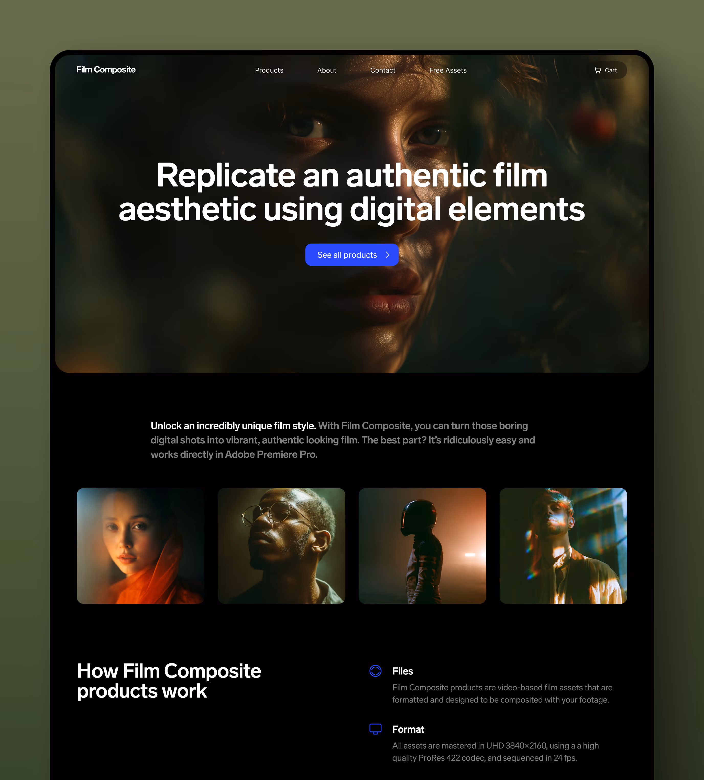 Homepage design of Film Composite website.