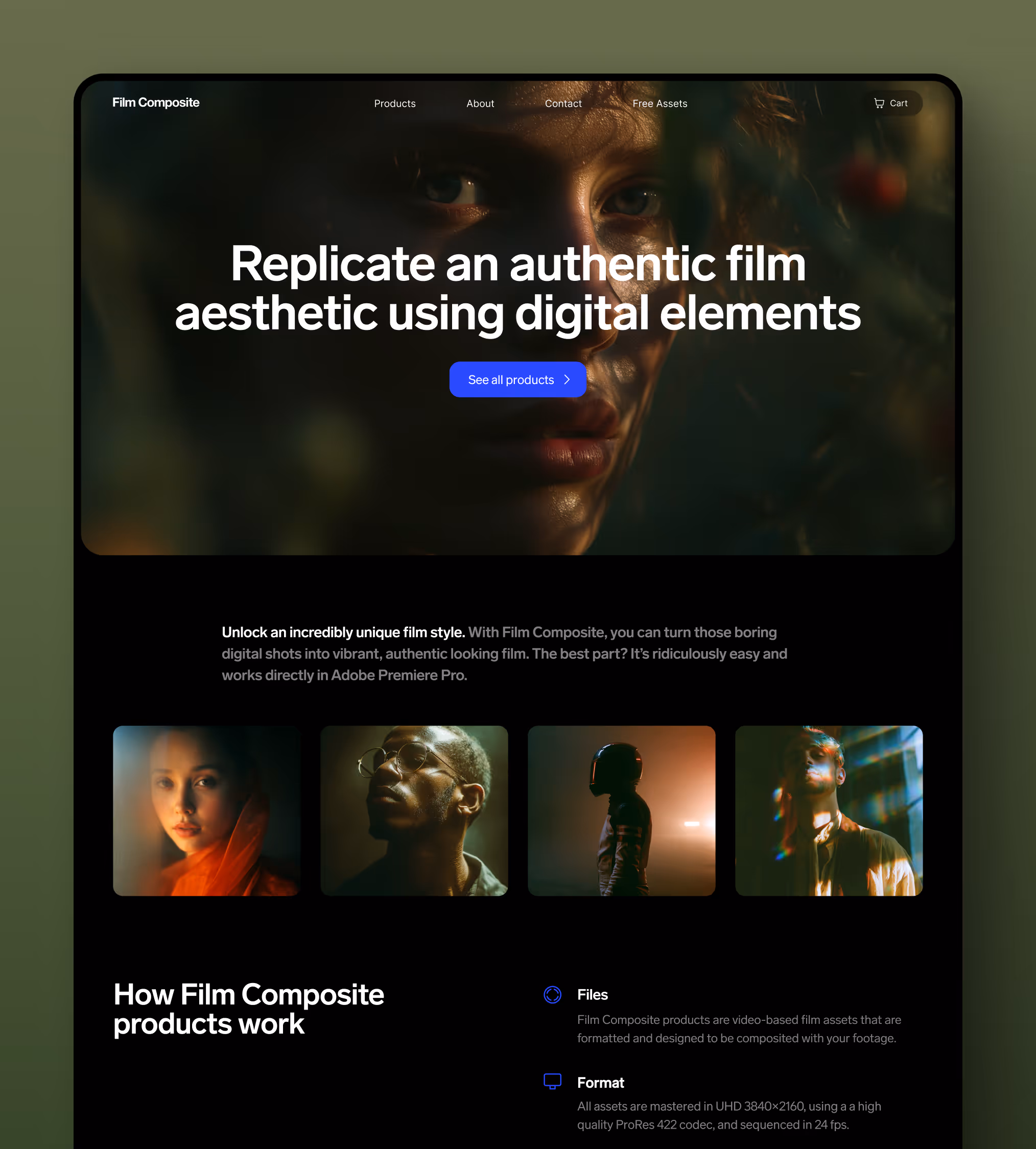 Homepage design of Film Composite website.