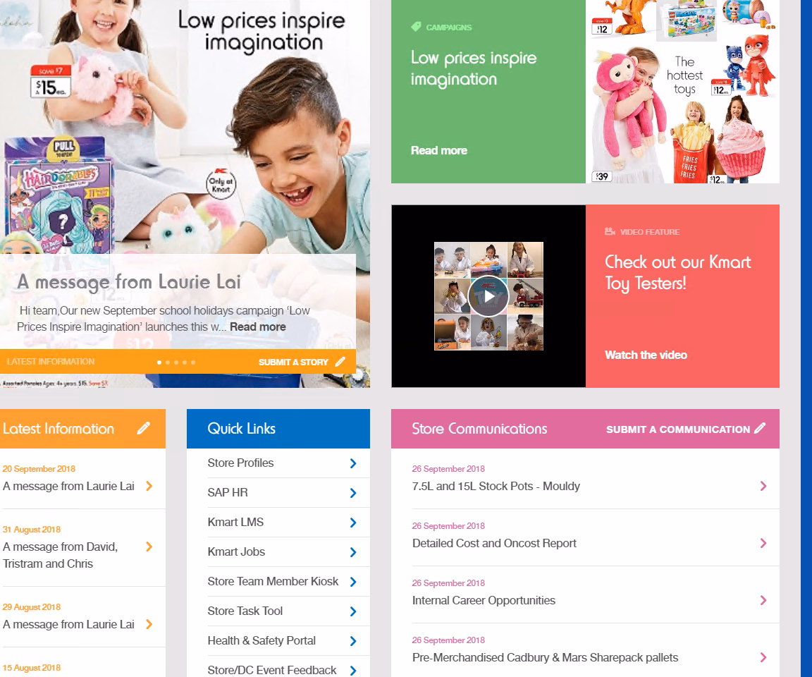 Kmart Australia is one of the leading retailers employing over 30,000 team members across 220 stores in Australia.