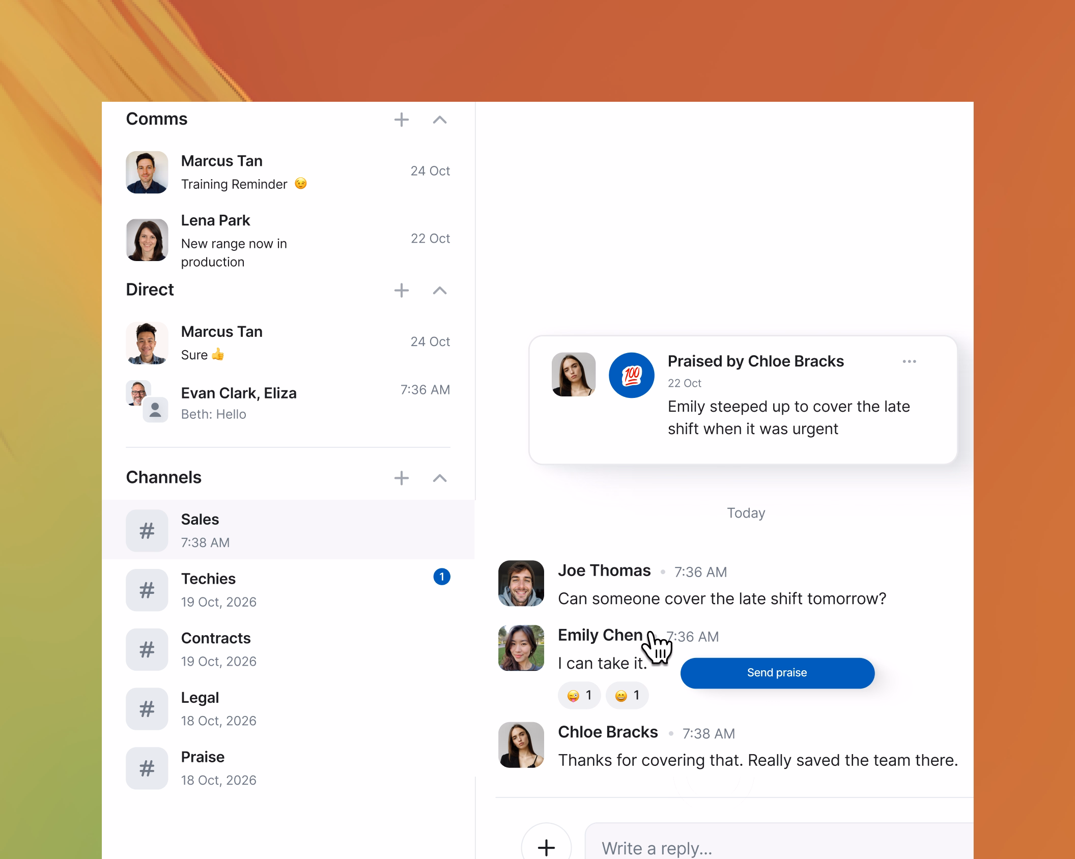 CentricMinds employee experience platform dashboard interface showing workspace and internal tools
