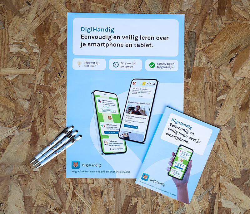 Foto van DigiHandig app die een scherm laat zien waarop je over een vraag over een app moet aangeven of deze klopt of niet.