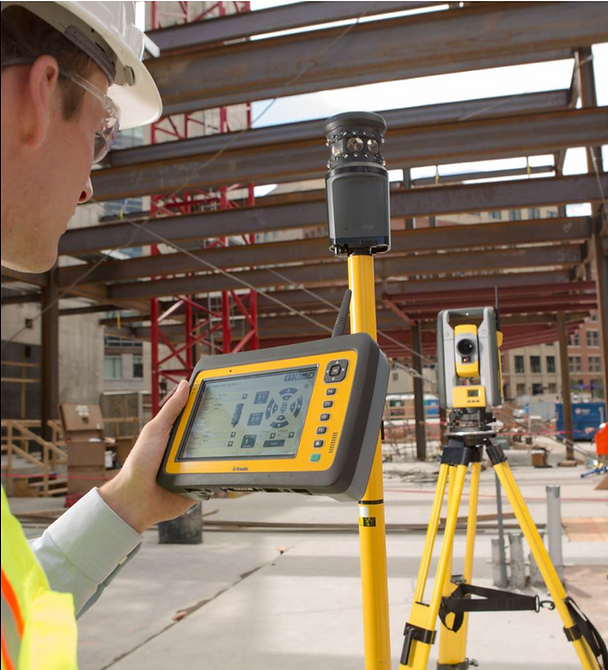 Robotic total station in action