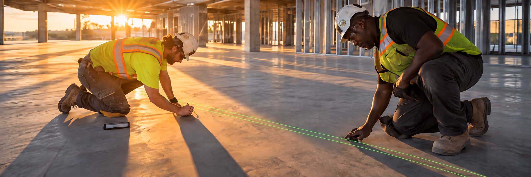 Laser Grid Projection for Construction Layout: Laser Levels vs. LightYX