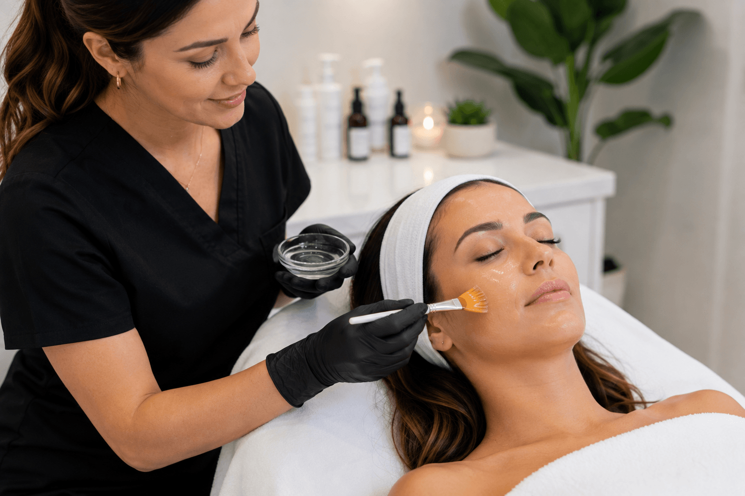 Chemical peel treatment for skin texture at a Greensboro NC medspa