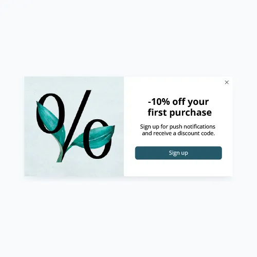 pop-up notification