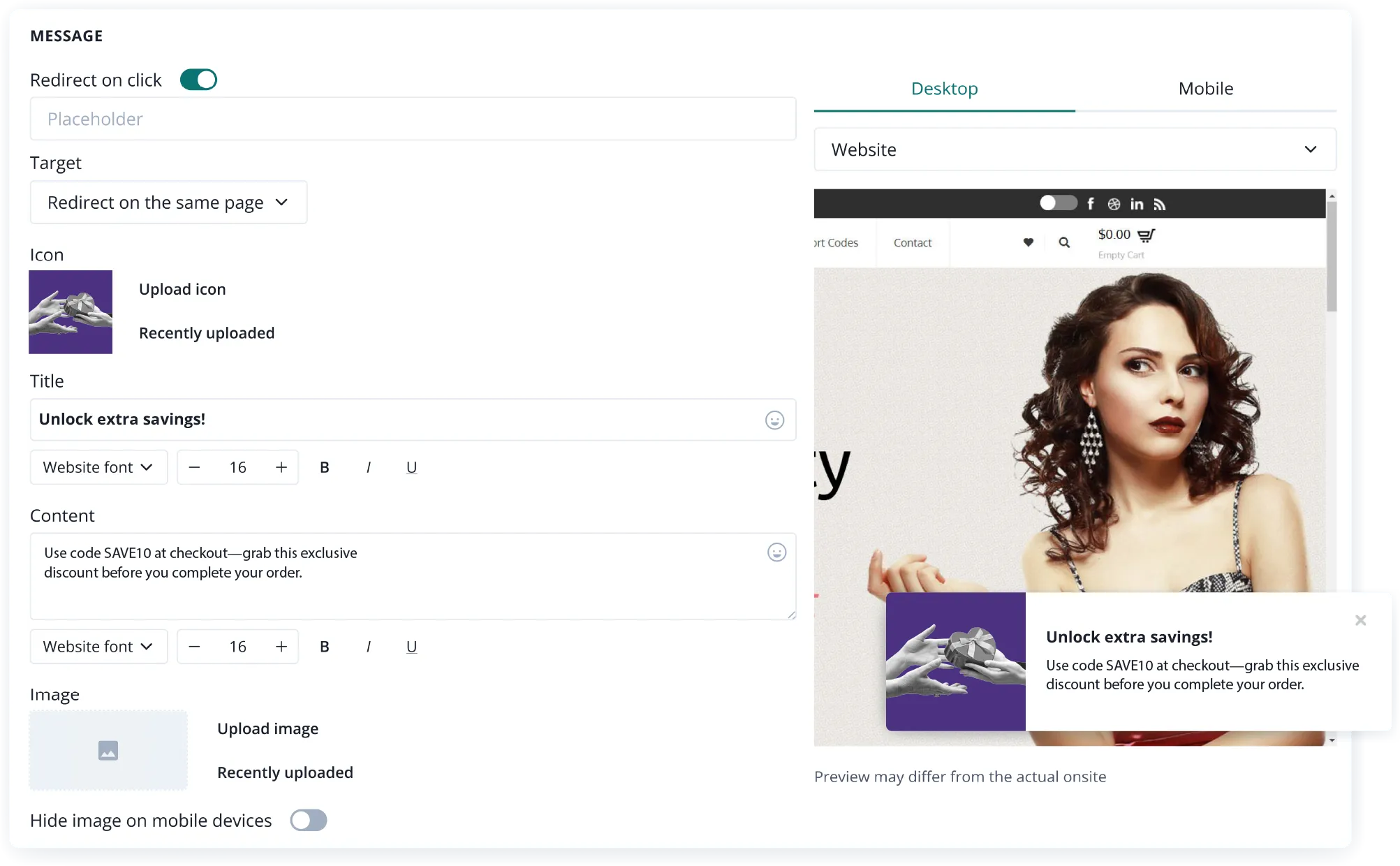 Dashboard mockup