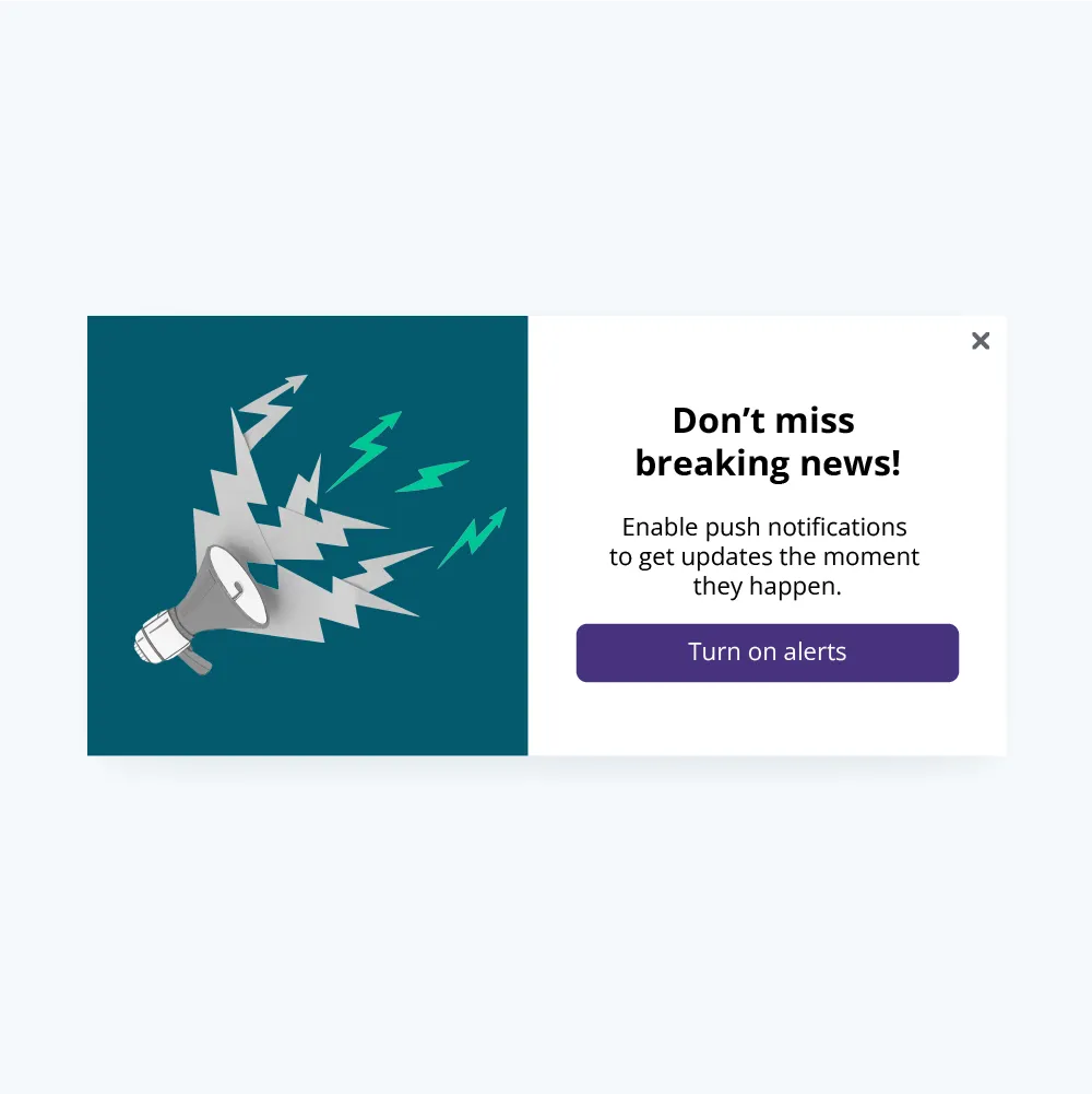 pop-up notifications