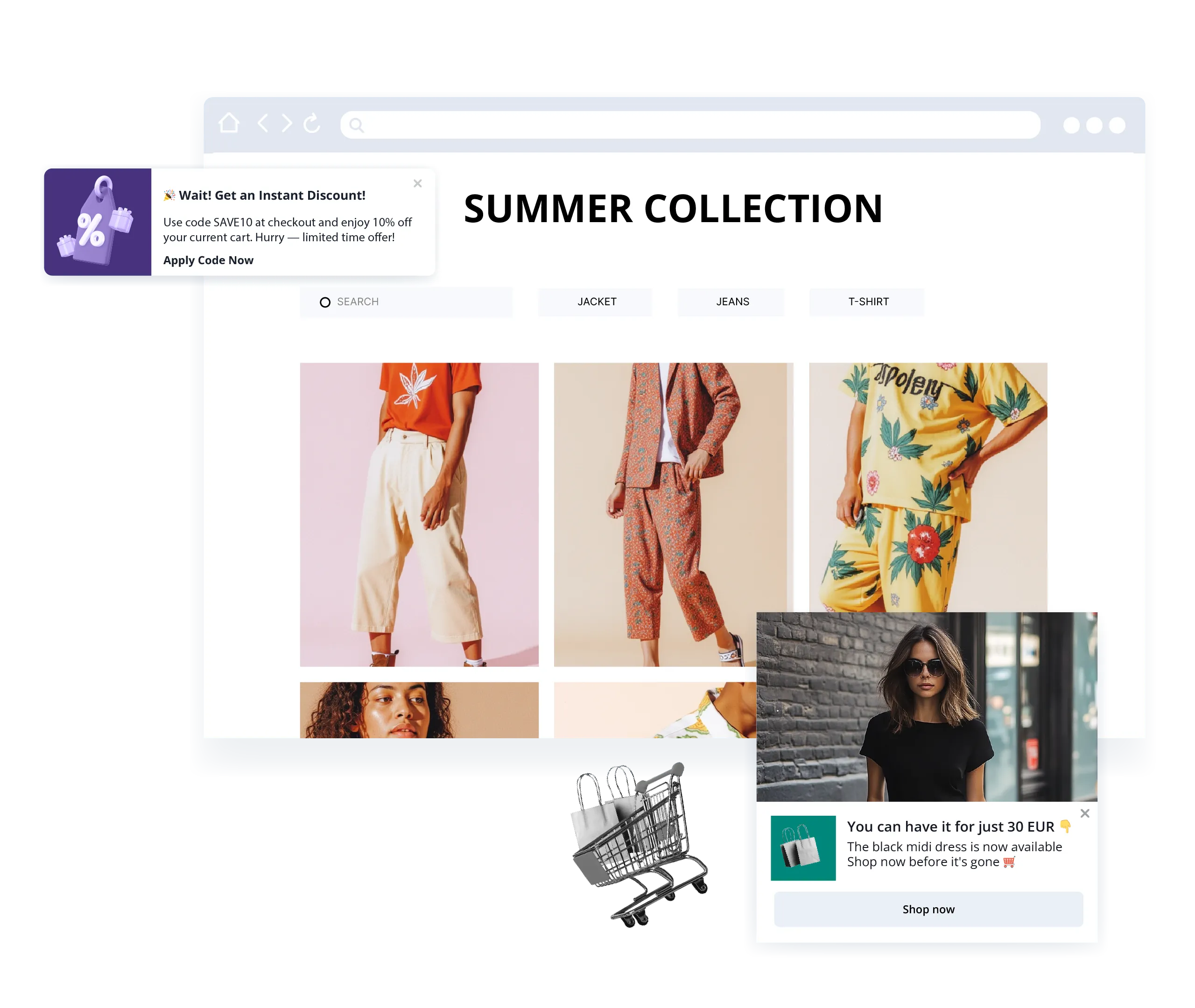 web push notifications and mobile push notifications for e-commerce