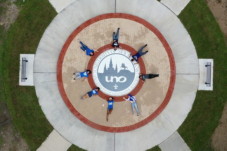 LSU New Orleans Seal in Quad