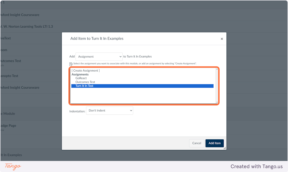 Find your Turnitin Assignment in the Assignments list. Click on it.