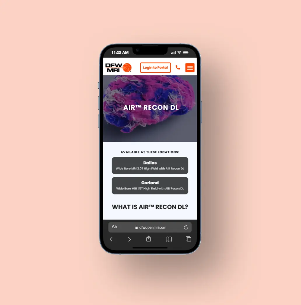 DFW MRI Website Redesign