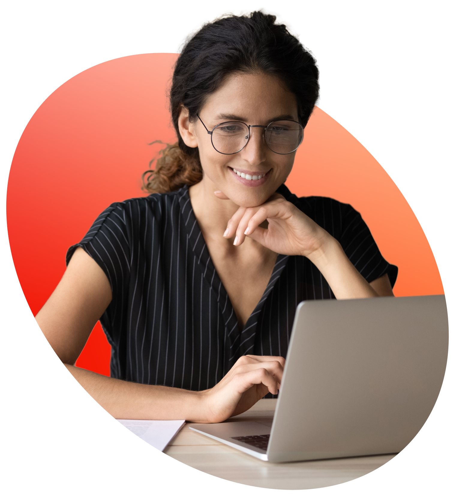 Business woman on a laptop