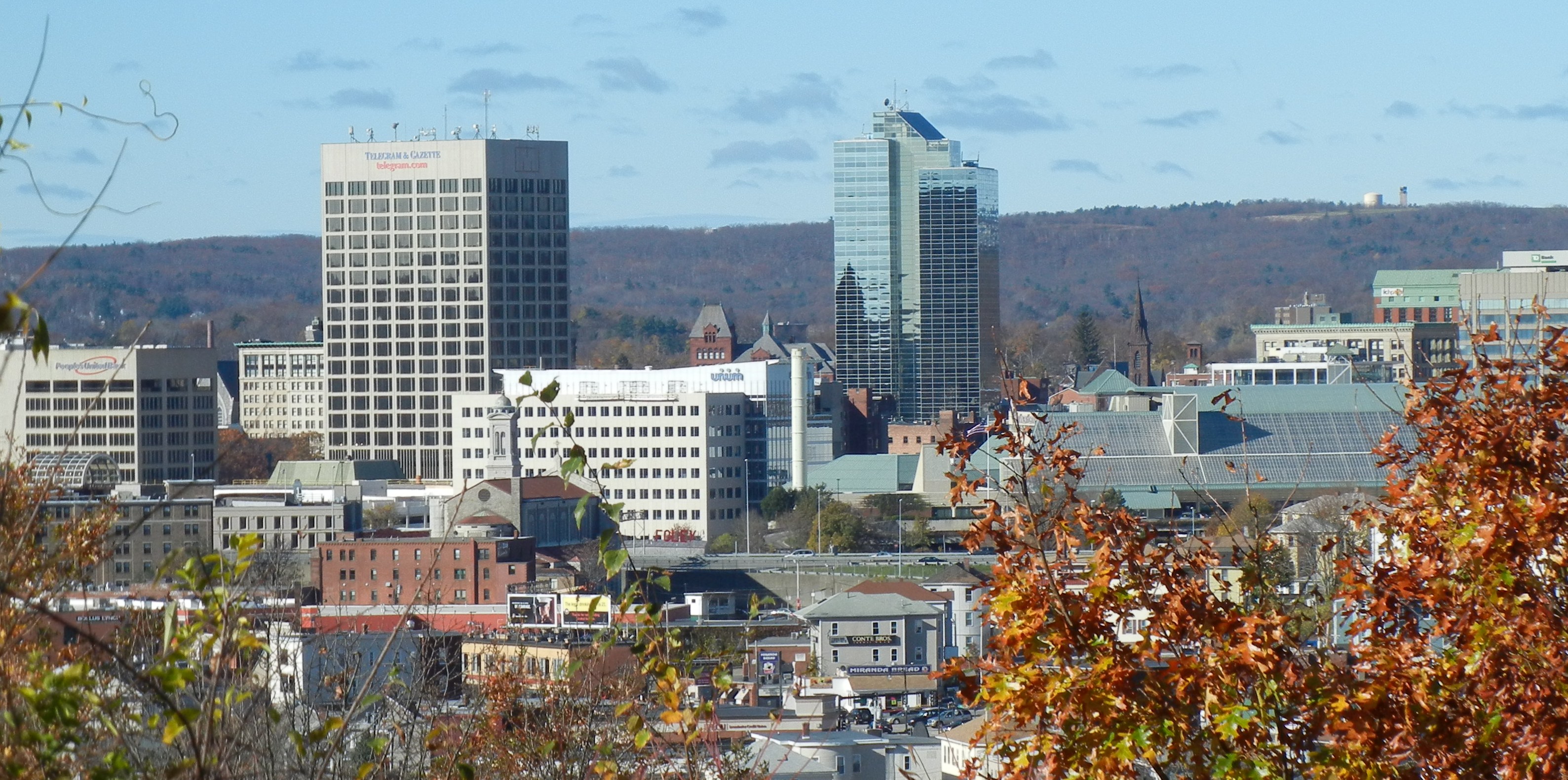 Downtown Worcester, Massachusetts skyline
