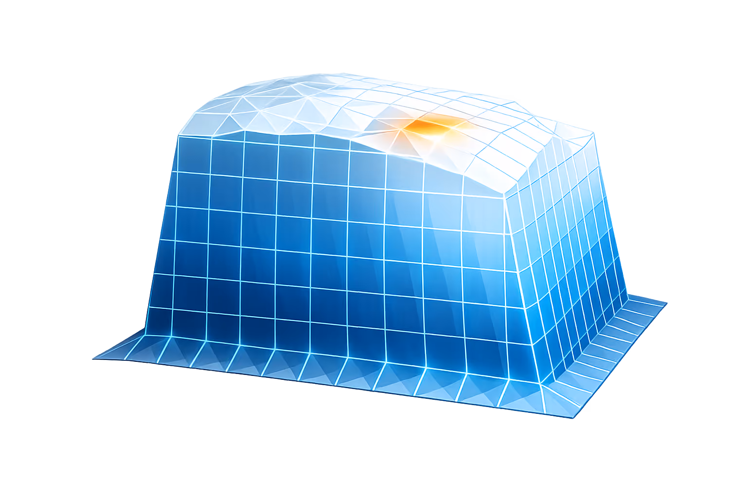 CIRPER Dose distribution surface plot from X-ray irradiator