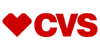 CVS Health logo with red heart symbol and red CVS letters.