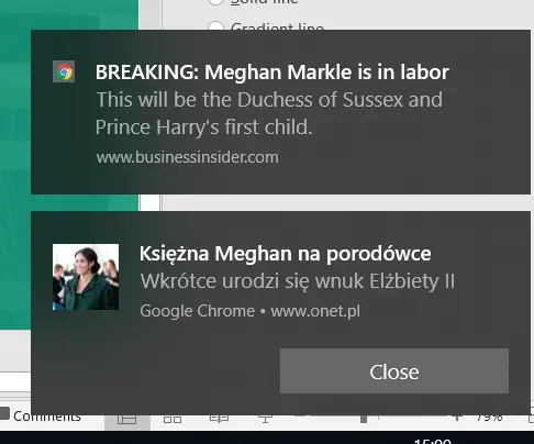 web push notifications breaking news