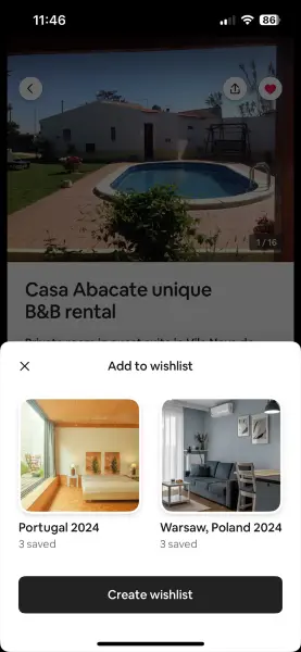 wishlist in travel