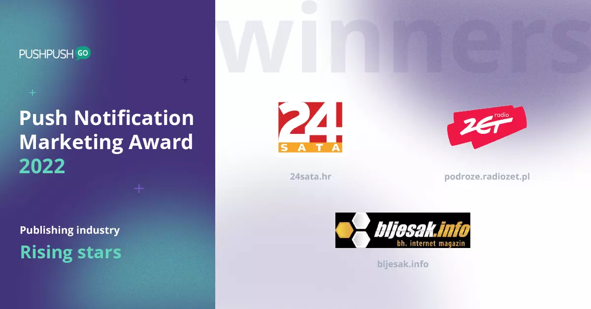 news and media web push notifications rising stars