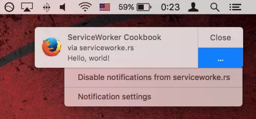 How to disable web push notification