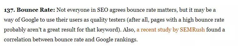 bounce rate