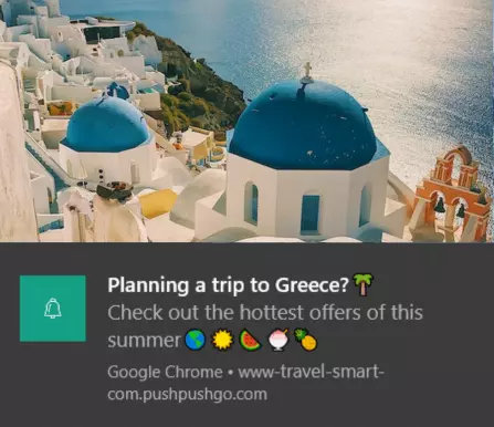 web push notification greece