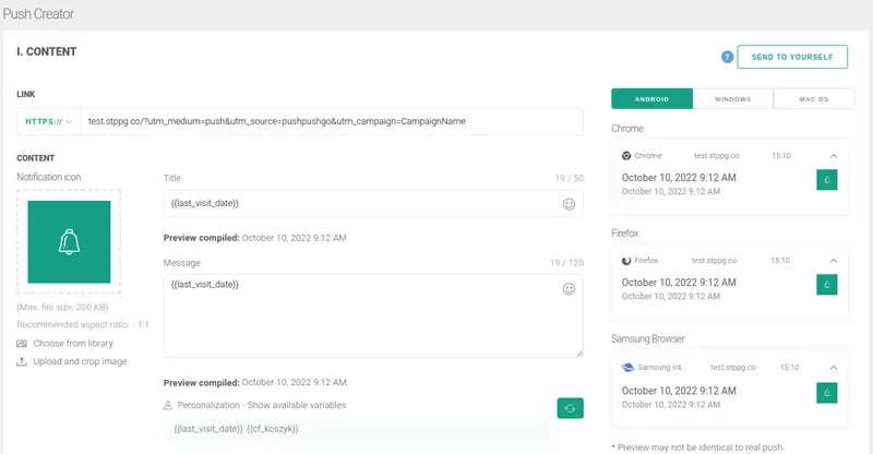 pushpushgo dashboard