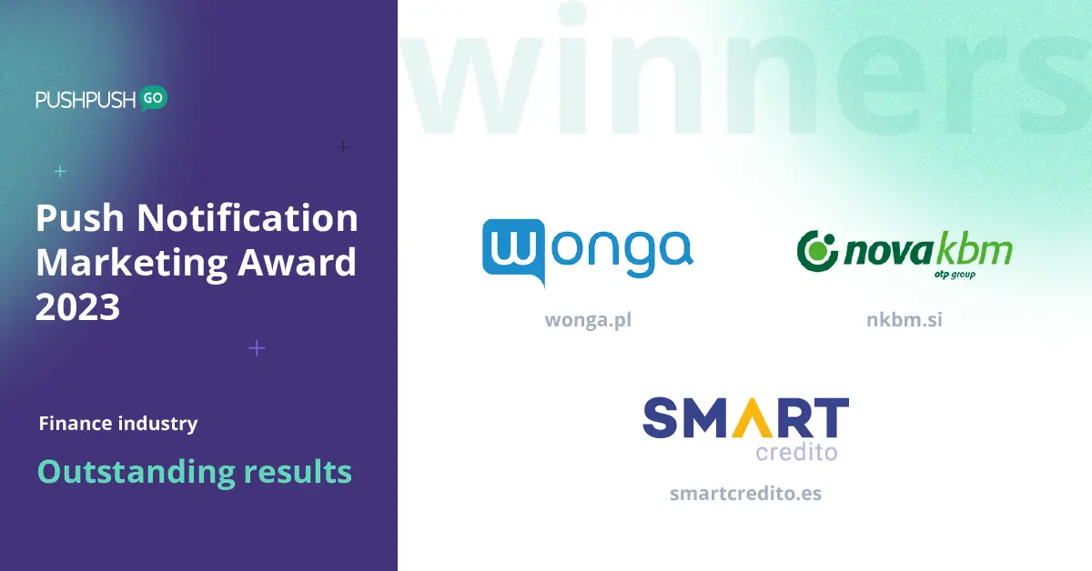 finance web push notification award