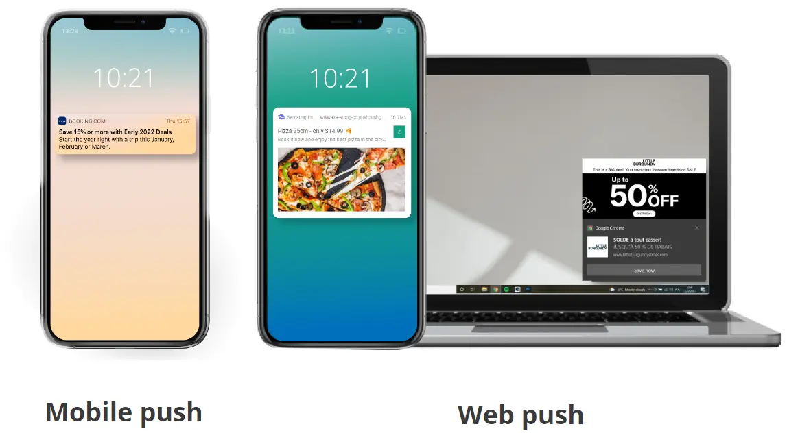 Mobile push and web push notifications are important elements in multichannel and omnichannel strategies. They are invaluable in building a consistent customer experience on their preferred devices. 