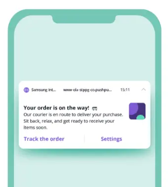 transactional push notifications for online store - mobile optimization