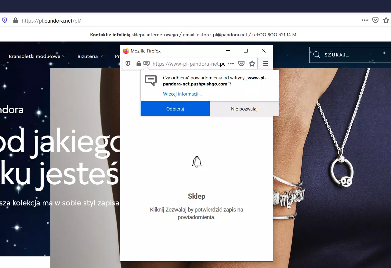 2-etapowy formularz zapisu web push