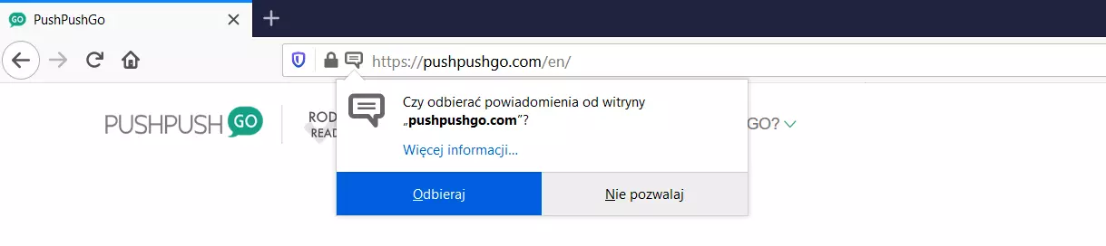 web push default-form firefox