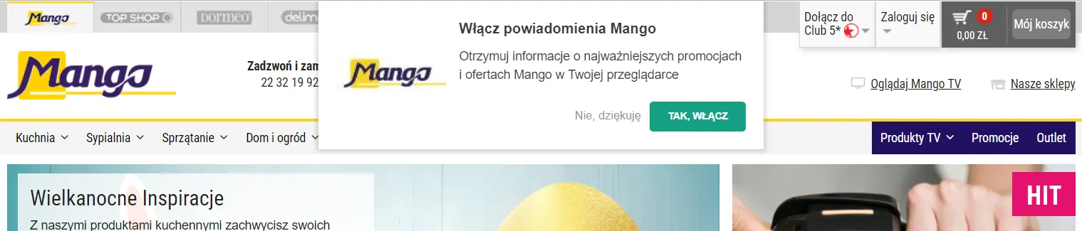 formularz-subskrypcji web push mango