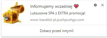 powiadomienia web push-travelist
