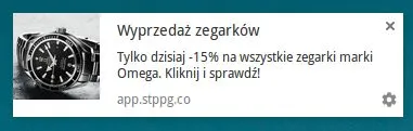 powiadomienia web push