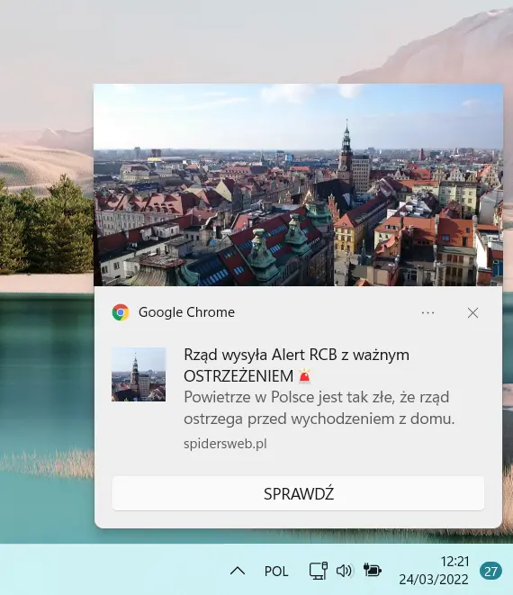 web push notyfikacje